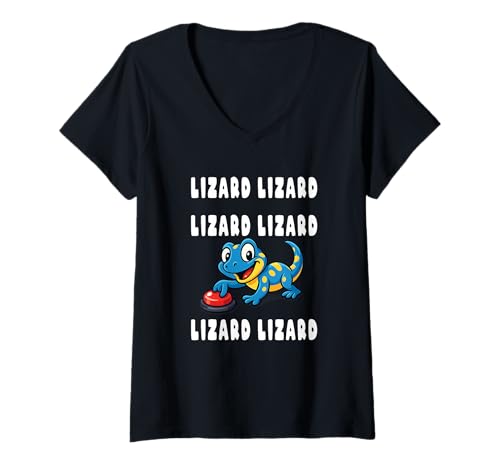 Damen Lizard Lizard Lizard Lustiges Meme T-Shirt mit V-Ausschnitt Damen Lizard Lizard Lizard Lustiges Meme T-Shirt mit V-Ausschnitt von Funny Weirdcore Animal Lizard Lizard Lizard Meme