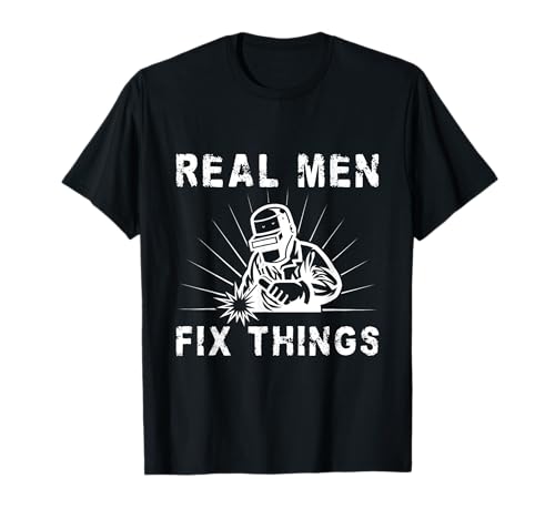 Real Men Fix Things - Metallarbeiter-Silhouette - Schweißen T-Shirt Real Men Fix Things - Metallarbeiter-Silhouette - Schweißen T-Shirt von Funny Weld Stuff Gifts & Cool Welder Accessories