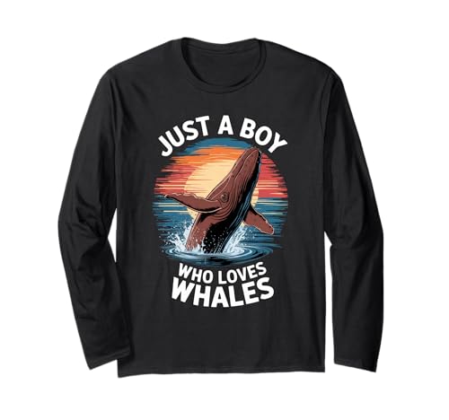 Nur EIN Junge, der Wale liebt Meerestiere, Kinder, Jungen, Wal Langarmshirt Nur EIN Junge, der Wale liebt Meerestiere, Kinder, Jungen, Wal Langarmshirt von Funny Whale Lover Clothing