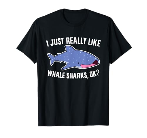 Funny Whale Shark Gifts Walhai Ich mag Walhaie einfach wirklich Cartoon Classic Short Sleeve Schwarz S U-Ausschnitt Klassische Passform Kurzarm Unisex-Kinder, Herren, Damen T-Shirt Funny Whale Shark Gifts Walhai Ich mag Walhaie einfach wirklich Cartoon Classic Short Sleeve Schwarz S U-Ausschnitt Klassische Passform Kurzarm Unisex-Kinder, Herren, Damen T-Shirt von Funny Whale Shark Gifts