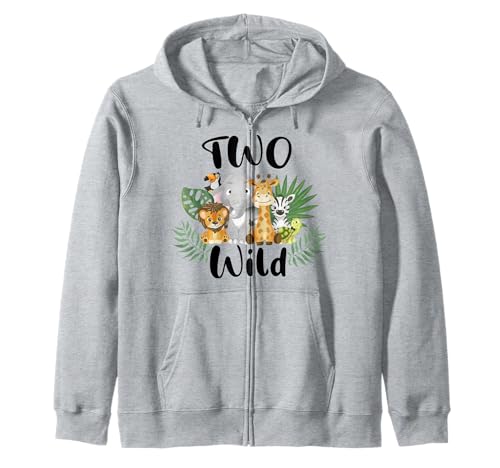 Kids Two Wild, für Jungen zum 2. Geburtstag, lustiges Wildtier, für Kleinkinder Kapuzenjacke von Funny Wild Animals Birthday Kids Toddler Boy Girls