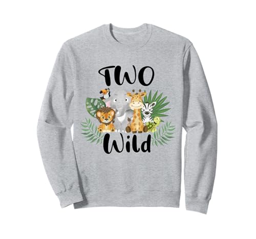 Kids Two Wild, für Jungen zum 2. Geburtstag, lustiges Wildtier, für Kleinkinder Sweatshirt Kids Two Wild, für Jungen zum 2. Geburtstag, lustiges Wildtier, für Kleinkinder Sweatshirt von Funny Wild Animals Birthday Kids Toddler Boy Girls