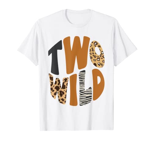 Kids Two Wild 2nd Birthday Boy Funny Leopard Kleinkind Junge Sohn T-Shirt von Funny Wild Animals Birthday Kids Toddler Boy Girls