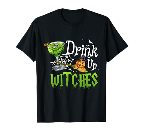 Drink Up Witches Wine Pumpkin Halloween-Party für Damen und Herren T-Shirt Drink Up Witches Wine Pumpkin Halloween-Party für Damen und Herren T-Shirt von Funny Witch Hat Wine Lovers Halloween Costume