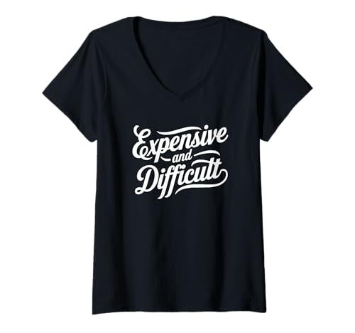 Damen Teure und schwierige lustige Freundin Ehefrau T-Shirt mit V-Ausschnitt Damen Teure und schwierige lustige Freundin Ehefrau T-Shirt mit V-Ausschnitt von Funny Wives and Girlfriends