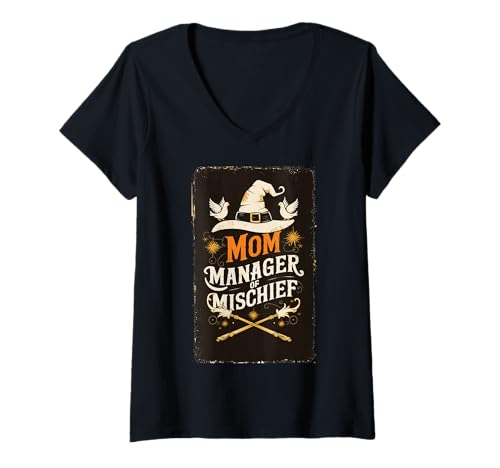 Damen Magical Mama, Managerin von Mischief, Muttertag, Mama, lustige Mama T-Shirt mit V-Ausschnitt Damen Magical Mama, Managerin von Mischief, Muttertag, Mama, lustige Mama T-Shirt mit V-Ausschnitt von Funny Wizard Mama Mother's Day Appreciation Gifts