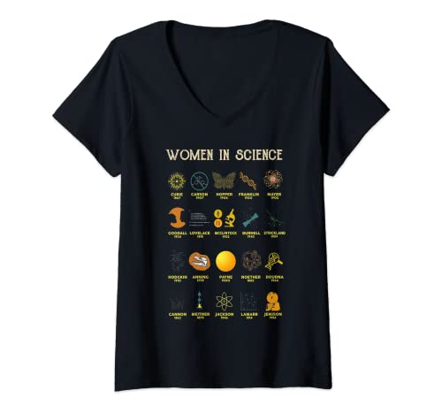 Damen Frauen In der Wissenschaft T-Shirt mit V-Ausschnitt Damen Frauen In der Wissenschaft T-Shirt mit V-Ausschnitt von Funny Women In Science Tee Shirt