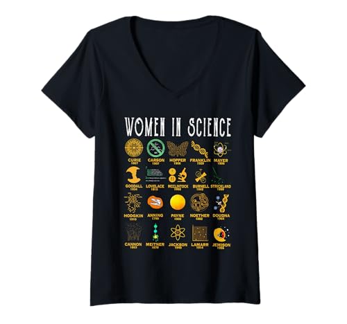 Damen Frauen in der Wissenschaft T-Shirt mit V-Ausschnitt von Funny Women In Science Tee Shirt