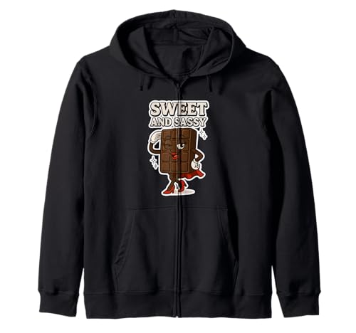 Lustiger Damen Sweet Sassy Sarkastic Spruch Loves Chocolate Kapuzenjacke von Funny Women's sweet and sassy Duron B
