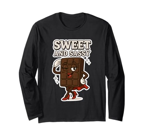 Lustiger Damen Sweet Sassy Sarkastic Spruch Loves Chocolate Langarmshirt Lustiger Damen Sweet Sassy Sarkastic Spruch Loves Chocolate Langarmshirt von Funny Women's sweet and sassy Duron B