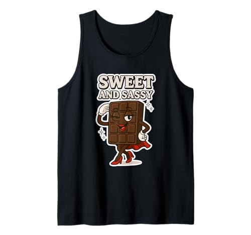 Lustiger Damen Sweet Sassy Sarkastic Spruch Loves Chocolate Tank Top Lustiger Damen Sweet Sassy Sarkastic Spruch Loves Chocolate Tank Top von Funny Women's sweet and sassy Duron B