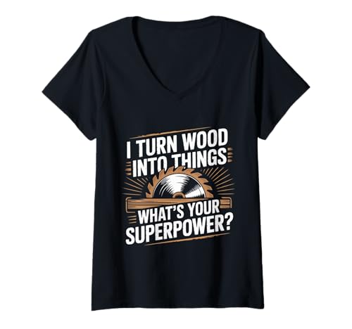 Damen Lustiger Holzarbeiter Schreiner was ist Deine Superkraft T-Shirt mit V-Ausschnitt Damen Lustiger Holzarbeiter Schreiner was ist Deine Superkraft T-Shirt mit V-Ausschnitt von Funny Woodworking Gifts for Men Carpenters