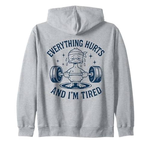 Funny Workout Duck Erschöpft Motivation Herren Damen Kapuzenjacke Funny Workout Duck Erschöpft Motivation Herren Damen Kapuzenjacke von Funny Workout Duck