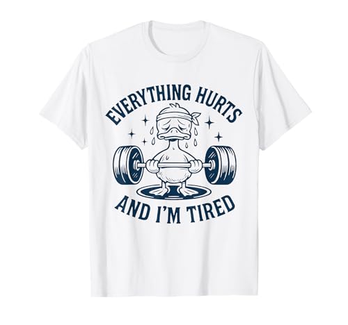 Funny Workout Duck Erschöpft Motivation Herren Damen T-Shirt Funny Workout Duck Erschöpft Motivation Herren Damen T-Shirt von Funny Workout Duck