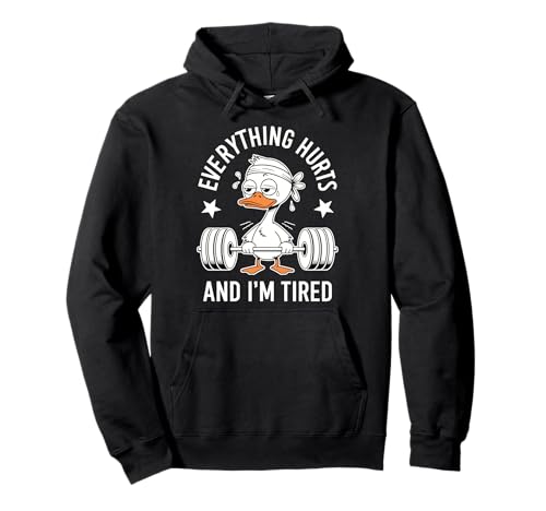Lustige Workout-Ente Erschöpfte Motivation Männer Frauen Pullover Hoodie Lustige Workout-Ente Erschöpfte Motivation Männer Frauen Pullover Hoodie von Funny Workout Duck