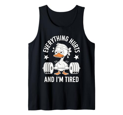 Lustige Workout-Ente Erschöpfte Motivation Männer Frauen Tank Top Lustige Workout-Ente Erschöpfte Motivation Männer Frauen Tank Top von Funny Workout Duck