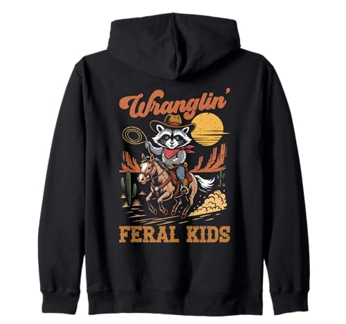 Wranglin' Feral Cowboy mit Humor für Kinder Kapuzenjacke Wranglin' Feral Cowboy mit Humor für Kinder Kapuzenjacke von Funny Wrangling Feral Kids Apparel