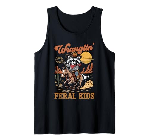 Wranglin' Feral Cowboy mit Humor für Kinder Tank Top Wranglin' Feral Cowboy mit Humor für Kinder Tank Top von Funny Wrangling Feral Kids Apparel