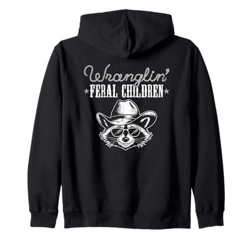 Wranglin' Feral Kinder Humor Cowboy Kapuzenjacke Wranglin' Feral Kinder Humor Cowboy Kapuzenjacke von Funny Wrangling Feral Kids Apparel