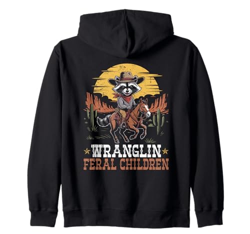 Wranglin' Feral Kinder Humor Cowboy Kapuzenjacke Wranglin' Feral Kinder Humor Cowboy Kapuzenjacke von Funny Wrangling Feral Kids Apparel