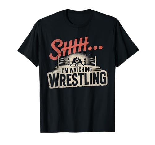 Shhh... I'm Watching Wrestling - Lustiger Wrestler Fan Männer Jungen T-Shirt Shhh... I'm Watching Wrestling - Lustiger Wrestler Fan Männer Jungen T-Shirt von Funny Wrestling Apparel Co.