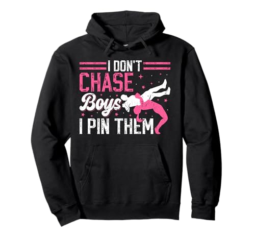 Ich jage Keine Jungs, ich pinne sie beim Wrestling Pullover Hoodie von Funny Wrestling Fans Gifts