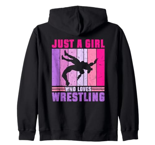 Nur EIN Mädchen, das Wrestling liebt Kapuzenjacke von Funny Wrestling Fans Gifts