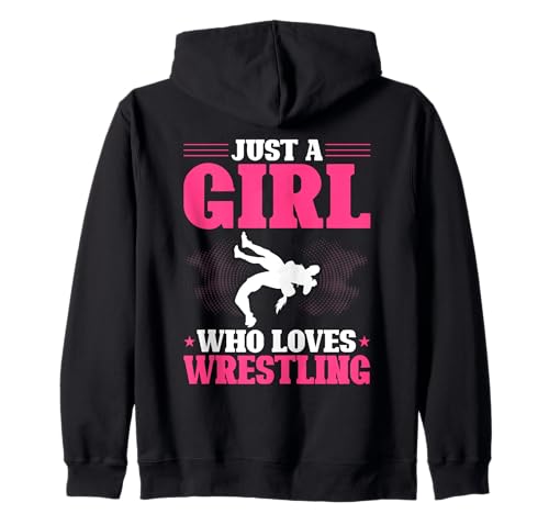 Nur EIN Mädchen, das Wrestling liebt Kapuzenjacke von Funny Wrestling Fans Gifts
