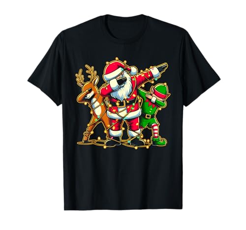 Santa Dabbing Rentier Elfe Weihnachten Xmas Jungen Mädchen Kinder T-Shirt Santa Dabbing Rentier Elfe Weihnachten Xmas Jungen Mädchen Kinder T-Shirt von Funny Xmas Santa Apparel Gifts For Boys Girls Kids