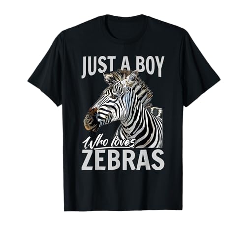 Lustiges Zebra-Tier Just A Boy Who Loves Zebras T-Shirt Lustiges Zebra-Tier Just A Boy Who Loves Zebras T-Shirt von Funny Zebra Lover Graphics Co.