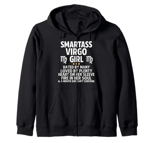 Smartass Jungfrau Mädchen Lustiges Sternzeichen Astrologie Kapuzenjacke Smartass Jungfrau Mädchen Lustiges Sternzeichen Astrologie Kapuzenjacke von Funny Zodiac Women Gift Virgo Birthday Shirt