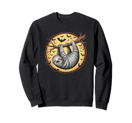 Mama Faultier Mond Halloween Zombie Faultier Sweatshirt Mama Faultier Mond Halloween Zombie Faultier Sweatshirt von Funny Zombie Sloth Costumes