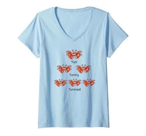 Damen Krabbenhemd Lustige Krabben Fantastische Liebeskrabben T-Shirt mit V-Ausschnitt Damen Krabbenhemd Lustige Krabben Fantastische Liebeskrabben T-Shirt mit V-Ausschnitt von Funny and Novel T-Shirt Design Co.