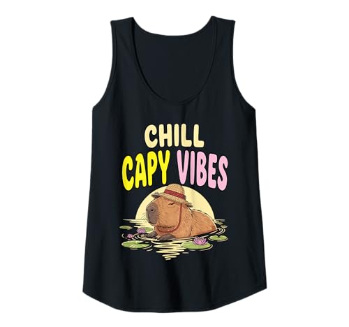 Damen Capybara - Entspannung garantiert mit lustigem Tier-Design Tank Top von Funny animal kawaii