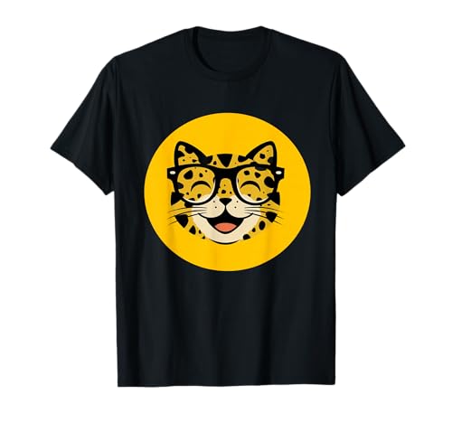 Lustige Gepunktete Katze mit Brille Kostüm für Jungen und Mädchen T-Shirt Lustige Gepunktete Katze mit Brille Kostüm für Jungen und Mädchen T-Shirt von Funny bespectacled Cat Outfit