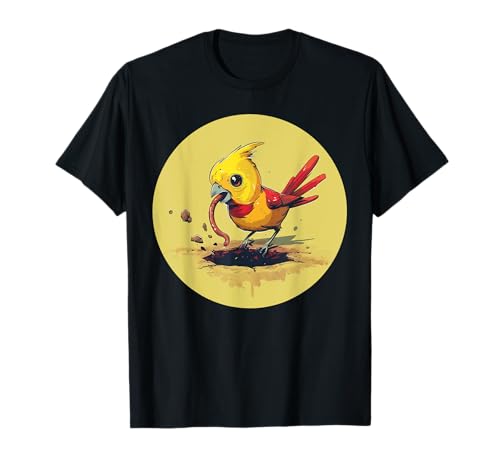 Süßes Vogel mit Wurm im Schnabel Kostüm für Jungen und Mädchen T-Shirt Süßes Vogel mit Wurm im Schnabel Kostüm für Jungen und Mädchen T-Shirt von Funny bird picks Worm