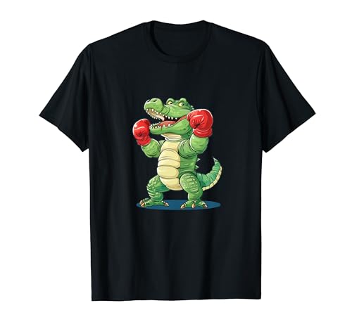 Cooles Krokodil mit Boxhandschuhen für Jungen und Mädchen T-Shirt Cooles Krokodil mit Boxhandschuhen für Jungen und Mädchen T-Shirt von Funny boxing Crocodile Outfit