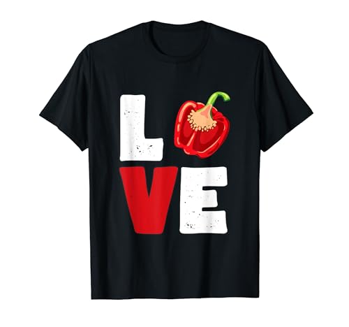 Liebe Paprika Frauen Shirt Capsicum Liebhaber für Kinder und Mädchen T-Shirt Liebe Paprika Frauen Shirt Capsicum Liebhaber für Kinder und Mädchen T-Shirt von Funny capsicum tshirt costume men, kids and women
