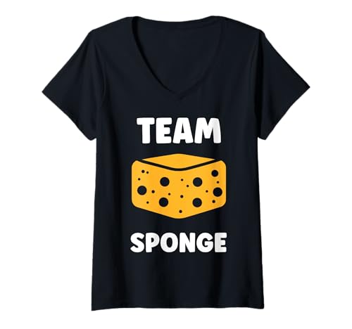 Damen Small Funny sponges Cleaning Simple Team Sponge T-Shirt mit V-Ausschnitt Damen Small Funny sponges Cleaning Simple Team Sponge T-Shirt mit V-Ausschnitt von Funny cleaning sponges simple sponge
