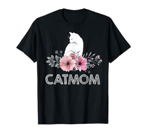 Damen Trending Cat Mom Floral Geschenkidee für neue Katze Mama T-Shirt Damen Trending Cat Mom Floral Geschenkidee für neue Katze Mama T-Shirt von Funny cute floral Cat mom lover Trending cats tees