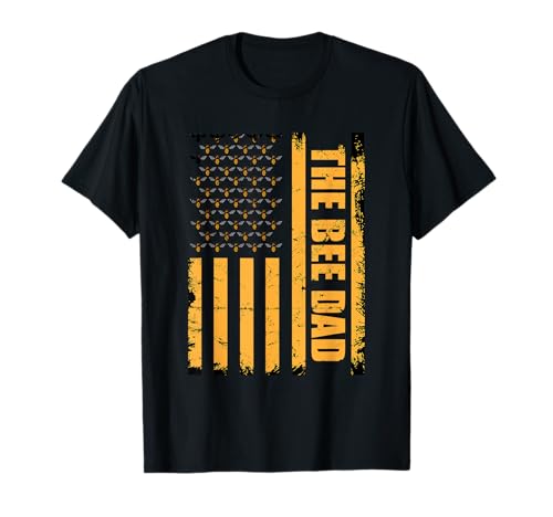 Niedliches Bienen-Keeper der Biene, Vater, amerikanische Flagge, Bienen-Kostüm für Herren T-Shirt von Funny funny bee keeper bee sayings outfits