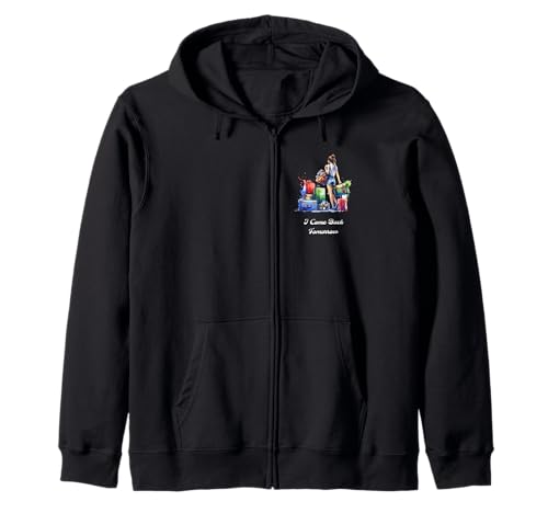 Frauen am Reisen mit viel Gepäck Lustig Frau fährt in Urlaub Kapuzenjacke Frauen am Reisen mit viel Gepäck Lustig Frau fährt in Urlaub Kapuzenjacke von Funny gifts for Girls