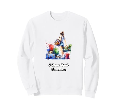 Frauen am Reisen mit viel Gepäck Lustig Frau fährt in Urlaub Sweatshirt Frauen am Reisen mit viel Gepäck Lustig Frau fährt in Urlaub Sweatshirt von Funny gifts for Girls