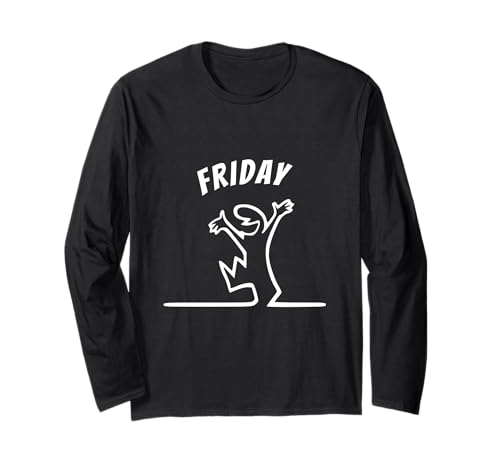 Lustiges Line Man Motiv im La Linea Style, Friday Cheers Langarmshirt Lustiges Line Man Motiv im La Linea Style, Friday Cheers Langarmshirt von Funny line man in La Linea style,Friday cheers