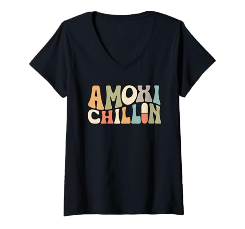 Damen Lustige Apotheker Groovy Amoxichillin Pharmacy Tech Geschenke T-Shirt mit V-Ausschnitt Damen Lustige Apotheker Groovy Amoxichillin Pharmacy Tech Geschenke T-Shirt mit V-Ausschnitt von Funny pharmacy squad groovy style gifts