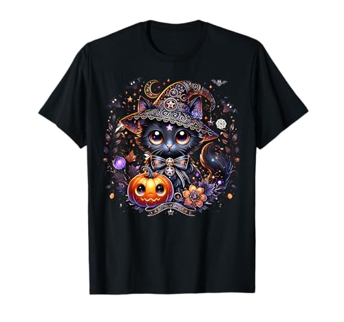 Kürbis Katze Halloween Schwarze Katze Herren Kostüm Mädchen Katze Hexe T-Shirt Kürbis Katze Halloween Schwarze Katze Herren Kostüm Mädchen Katze Hexe T-Shirt von Funny pumpkin cat witch halloween black cat Co.