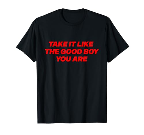 Take It Like The Good Boy You Are Funny Quote T-Shirt Take It Like The Good Boy You Are Funny Quote T-Shirt von Funny quote Take It Like the Good Boy You Are