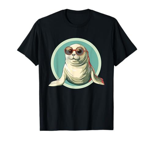 Lustige junge Robbe mit Sonnenbrille für Kinder T-Shirt Lustige junge Robbe mit Sonnenbrille für Kinder T-Shirt von Funny seal animal
