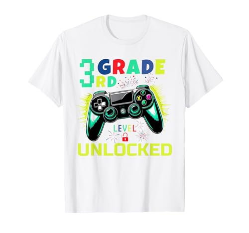Level 3rd Grade Unlocked Back to School Gamer Boys Girls T-Shirt Level 3rd Grade Unlocked Back to School Gamer Boys Girls T-Shirt von Funny tee 3rd Grade