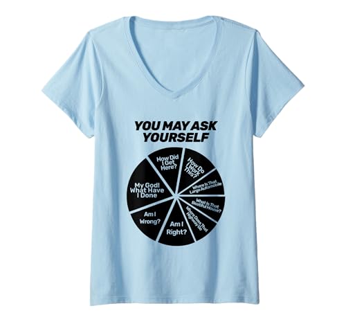Damen Du fragst Dich vielleicht T-Shirt mit V-Ausschnitt Damen Du fragst Dich vielleicht T-Shirt mit V-Ausschnitt von Funny trendy tee shirt